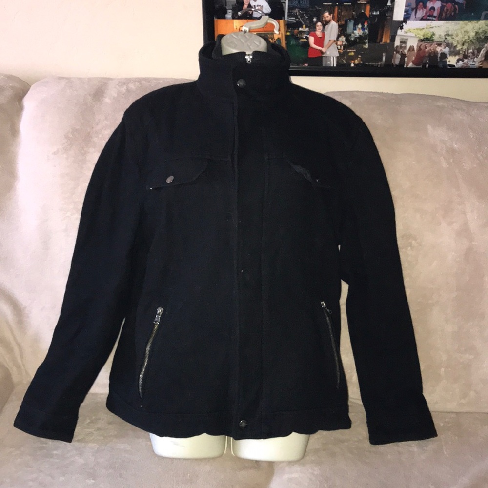Michael Kors medium black grey and silver jacket damaged 💕